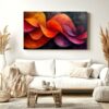 Abstract Flowing Colors Print | Modern Textured Canvas Art