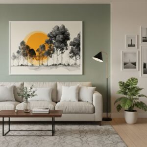 Minimalist Orange Horizon