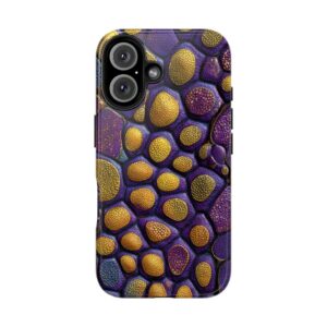Dinosaur skin tough phone case protective design shown on smartphone