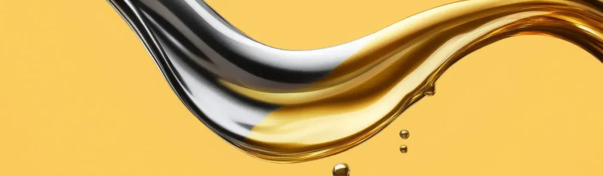 Abstract dynamic wave of gold and silver liquid, representing the clarity in our canvas prints FAQ.